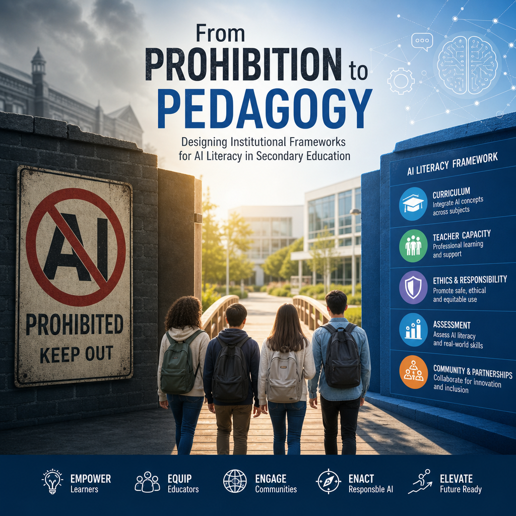 From Prohibition to Pedagogy: Designing Institutional Frameworks for AI Literacy in Secondary Education