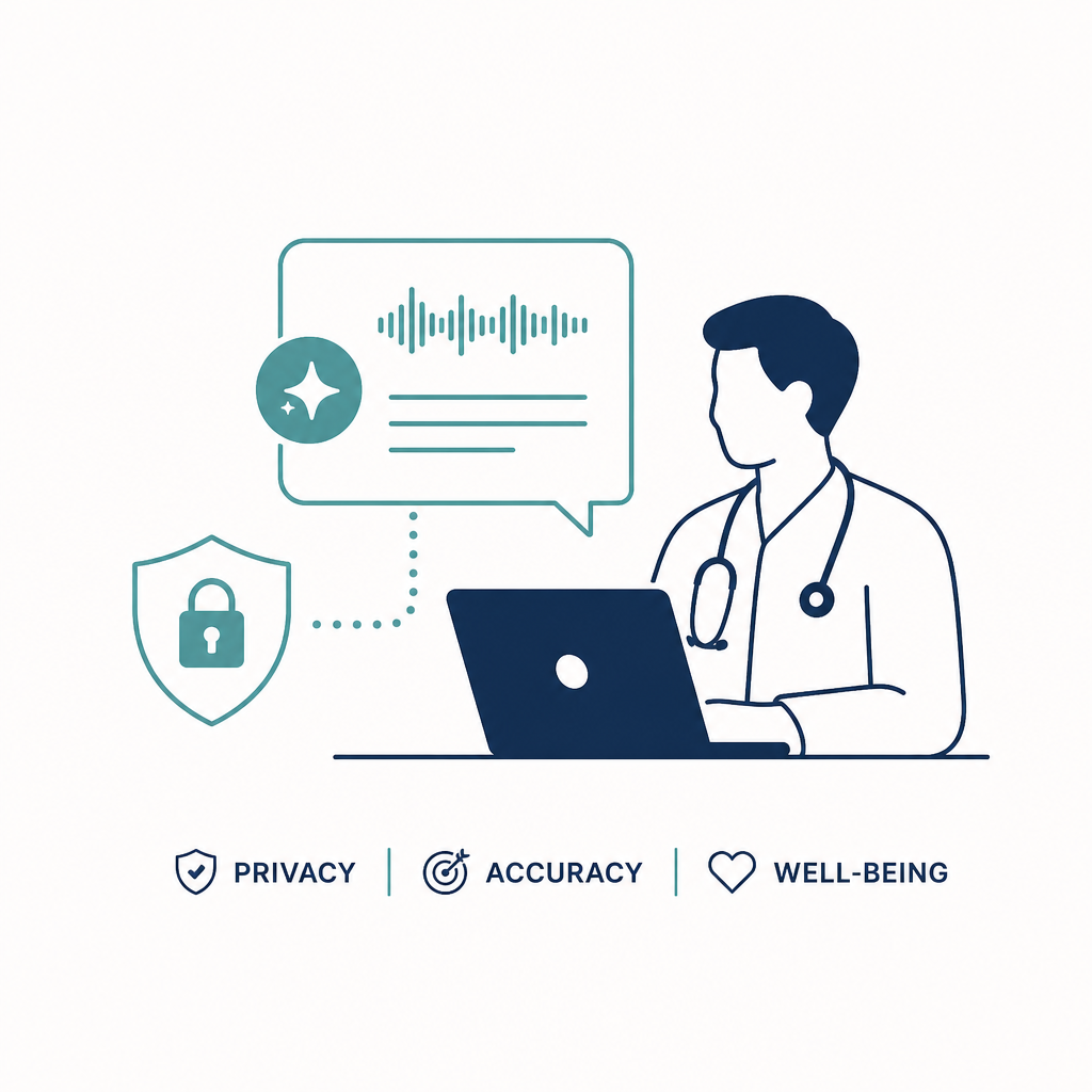 Ambient AI Scribes in Clinical Practice: Reducing Physician Burnout Without Sacrificing Privacy or Accuracy