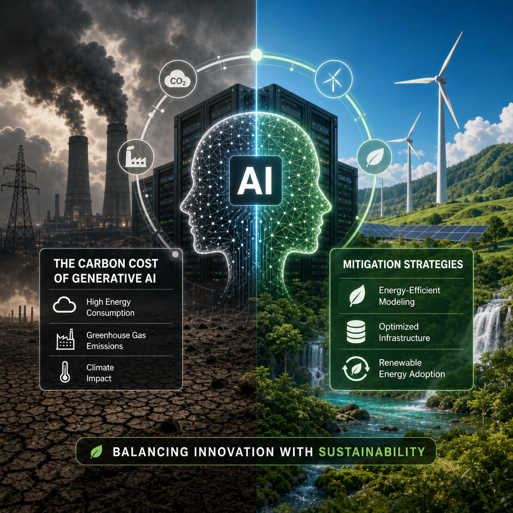 The Carbon Cost of Generative AI: Evaluating the Environmental Impact of Large Language Models and Emerging Mitigation Strategies