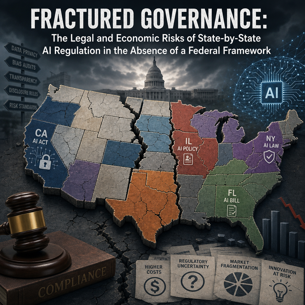 Fractured Governance: The Legal and Economic Risks of State-by-State AI Regulation in the Absence of a Federal Framework