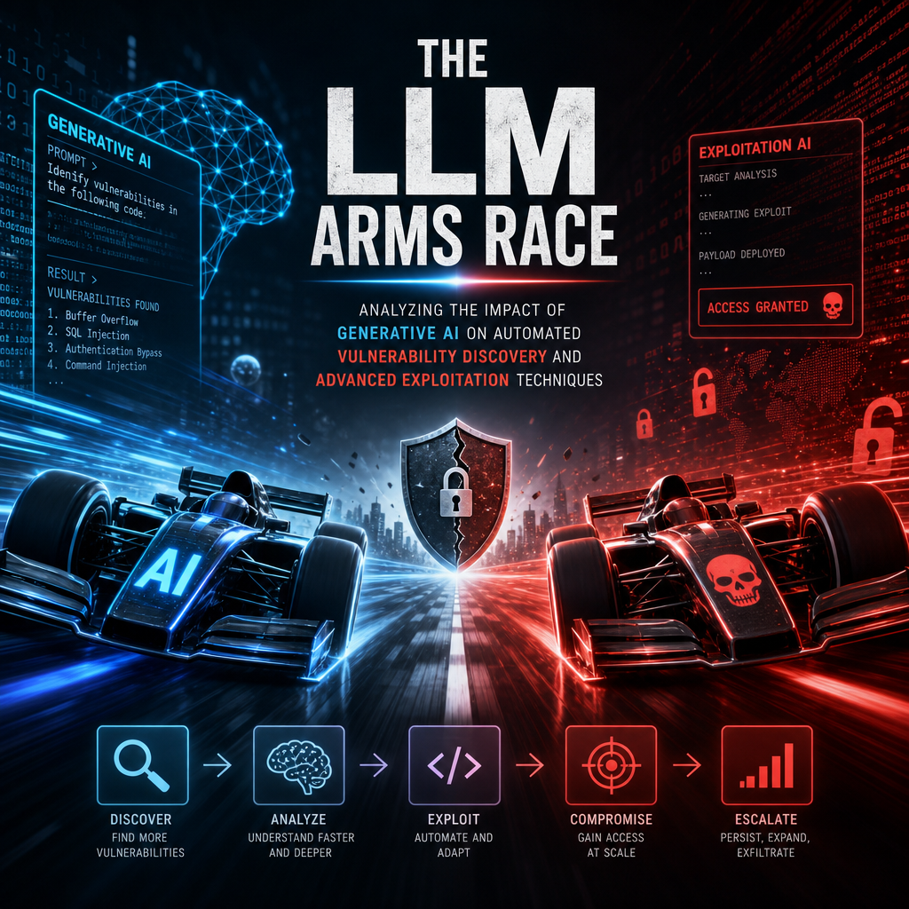The LLM Arms Race: How Generative AI is Rewriting the Rules of Vulnerability Discovery and Exploitation