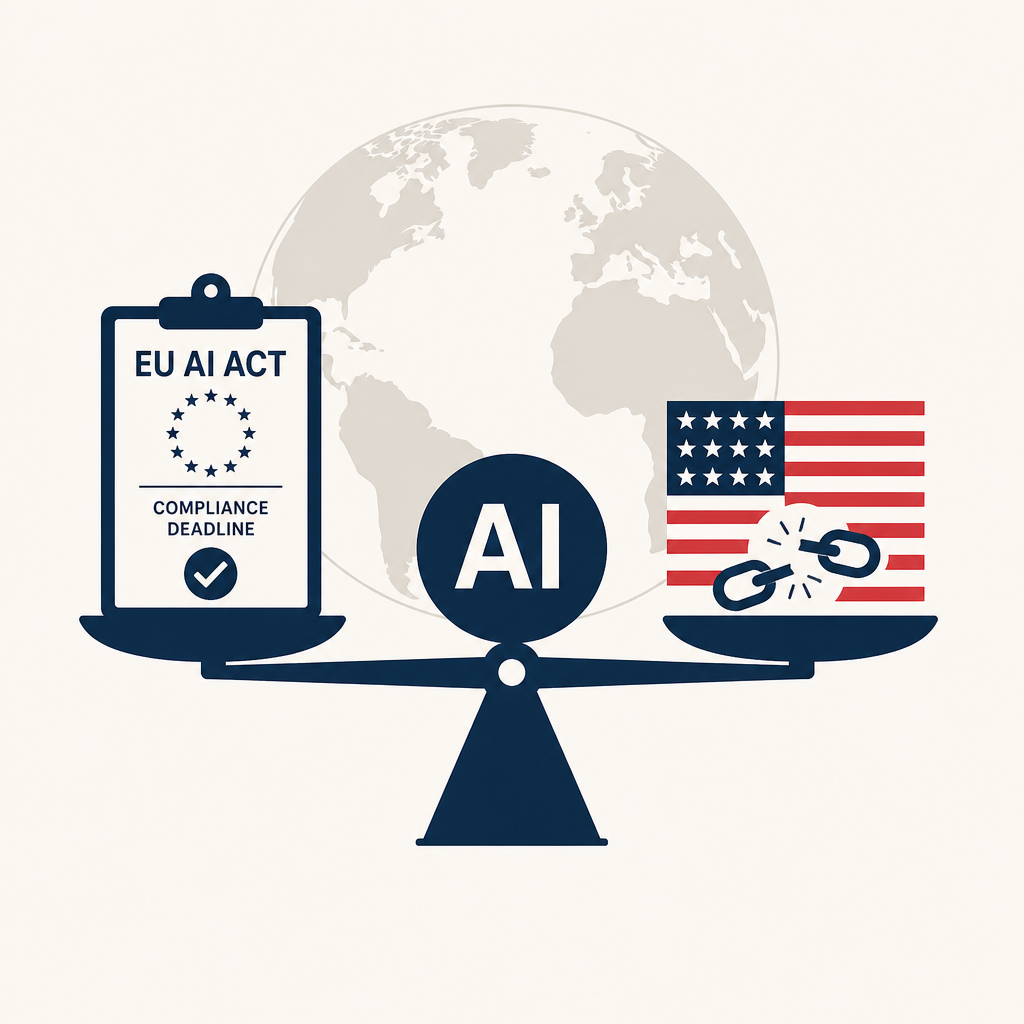 Enforcement Meets Deregulation: The EU AI Act's First Deadlines Collide with America's Reversal—and the Fight to Set Global AI Rules